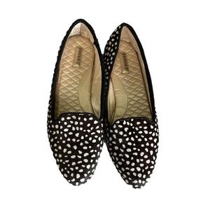 Birdies Warbler Slipper/Loafers in Brown/White Calf Hair